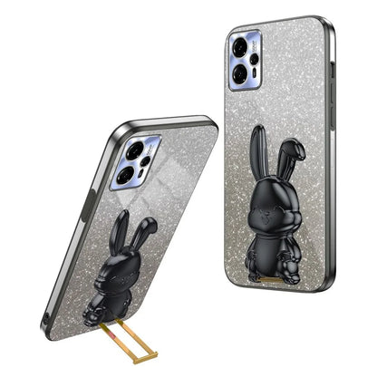 For Motorola MOTO G13 Case Cartoon Rabbit Drop-proof PC+TPU Back Shell