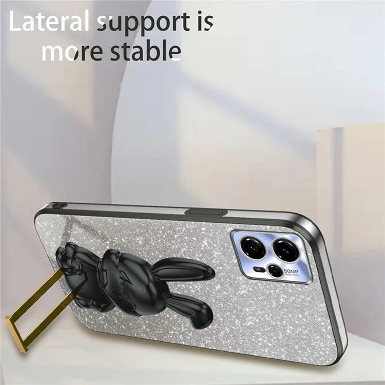 For Motorola MOTO G13 Case Cartoon Rabbit Drop-proof PC+TPU Back Shell