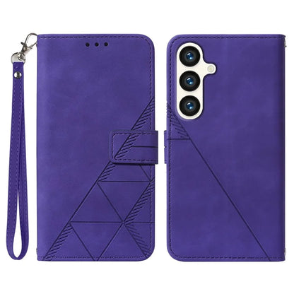 YB Imprinting Series-1 For Samsung Galaxy S24+ Case Wallet Flip Leather Cover with Strap