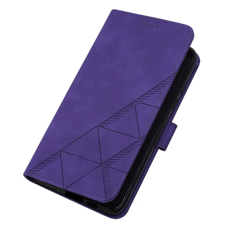 YB Imprinting Series-1 For Samsung Galaxy S24+ Case Wallet Flip Leather Cover with Strap