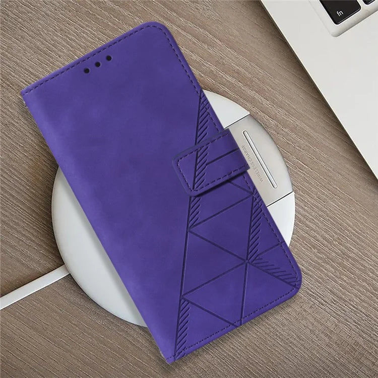 YB Imprinting Series-1 For Samsung Galaxy S24+ Case Wallet Flip Leather Cover with Strap