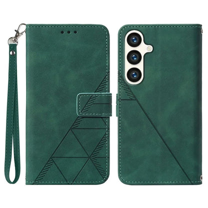YB Imprinting Series-1 For Samsung Galaxy S24+ Case Wallet Flip Leather Cover with Strap