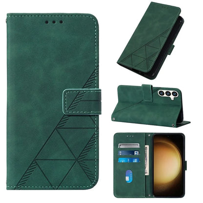 YB Imprinting Series-1 For Samsung Galaxy S24+ Case Wallet Flip Leather Cover with Strap