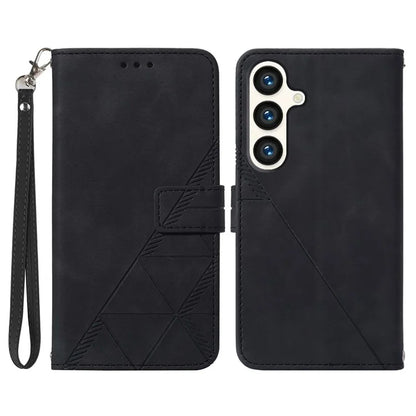 YB Imprinting Series-1 For Samsung Galaxy S24+ Case Wallet Flip Leather Cover with Strap