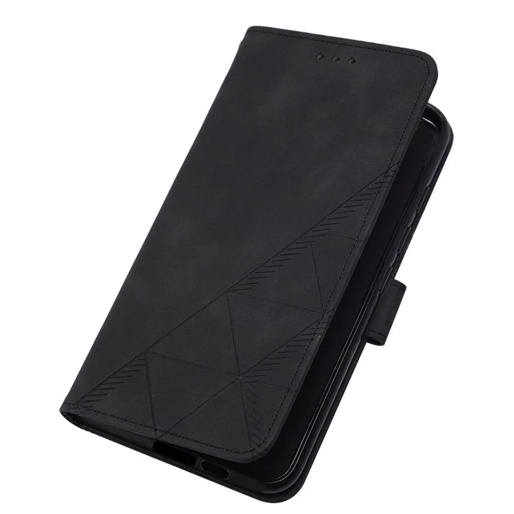 YB Imprinting Series-1 For Samsung Galaxy S24+ Case Wallet Flip Leather Cover with Strap