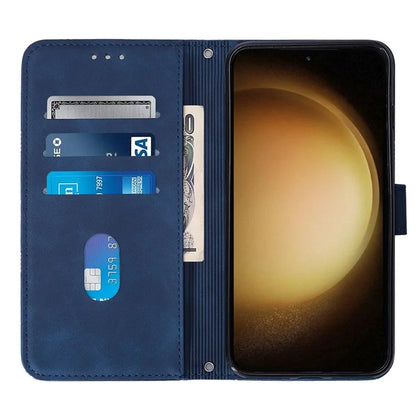 YB Imprinting Series-1 For Samsung Galaxy S24+ Case Wallet Flip Leather Cover with Strap