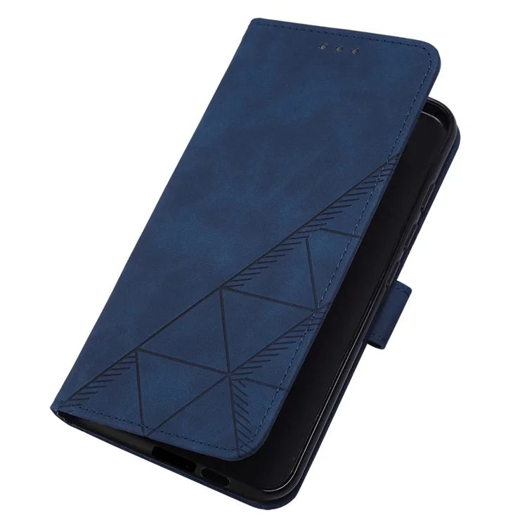 YB Imprinting Series-1 For Samsung Galaxy S24+ Case Wallet Flip Leather Cover with Strap