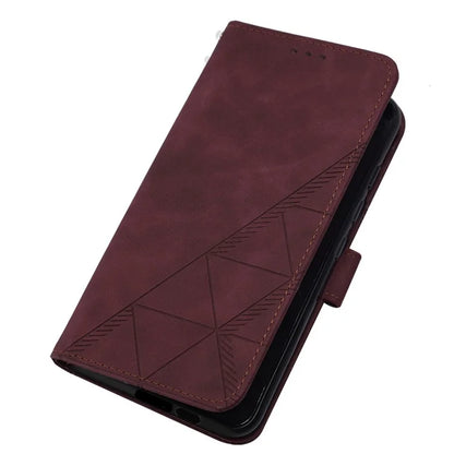 YB Imprinting Series-1 For Samsung Galaxy S24+ Case Wallet Flip Leather Cover with Strap
