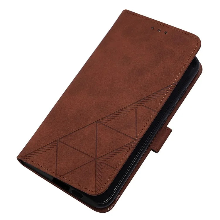 YB Imprinting Series-1 For Samsung Galaxy S24+ Case Wallet Flip Leather Cover with Strap
