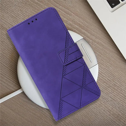 YB Imprinting Series-1 For Samsung Galaxy S24+ Case Wallet Flip Leather Cover with Strap