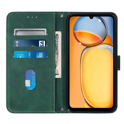 YB Imprinting Series-1 For Xiaomi Redmi 13C 4G / Poco C65 4G Wallet Phone Case with Strap
