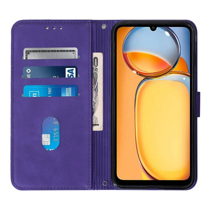 YB Imprinting Series-1 For Xiaomi Redmi 13C 4G / Poco C65 4G Wallet Phone Case with Strap