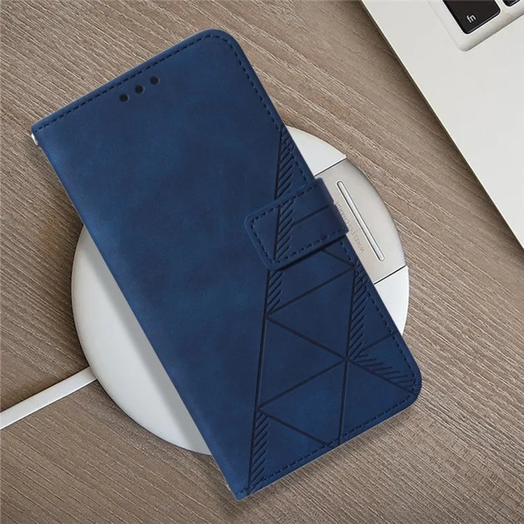 YB Imprinting Series-1 For Xiaomi Redmi 13C 4G / Poco C65 4G Wallet Phone Case with Strap