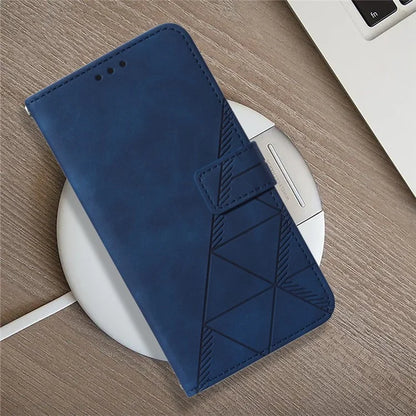 YB Imprinting Series-1 For Xiaomi Redmi 13C 4G / Poco C65 4G Wallet Phone Case with Strap