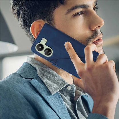 YB Imprinting Series-1 For Xiaomi Redmi 13C 4G / Poco C65 4G Wallet Phone Case with Strap