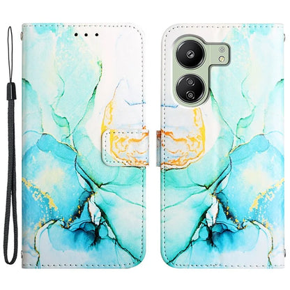 For Xiaomi Redmi 13C 4G / Poco C65 4G Stand Wallet Phone Case Marble Pattern Leather Cover