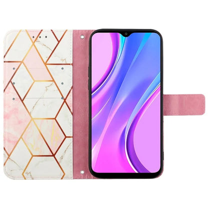 For Xiaomi Redmi 13C 4G / Poco C65 4G Stand Wallet Phone Case Marble Pattern Leather Cover