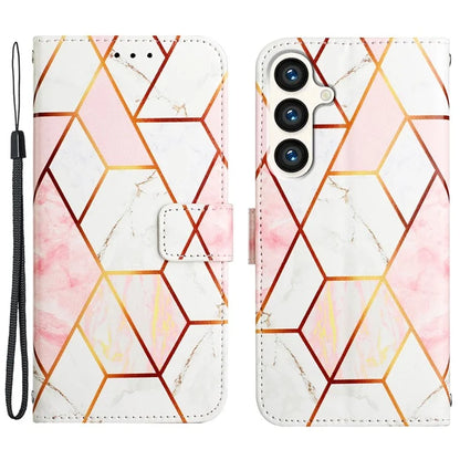 For Samsung Galaxy S24 Wallet Phone Case Marble Pattern Leather Flip Cover