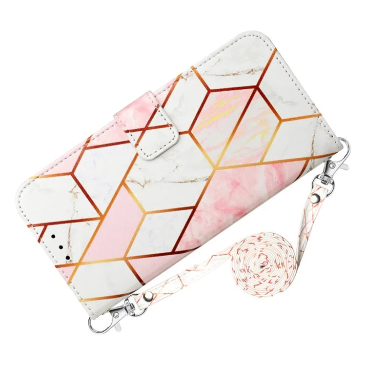 For Samsung Galaxy S24 Wallet Phone Case Marble Pattern Leather Flip Cover