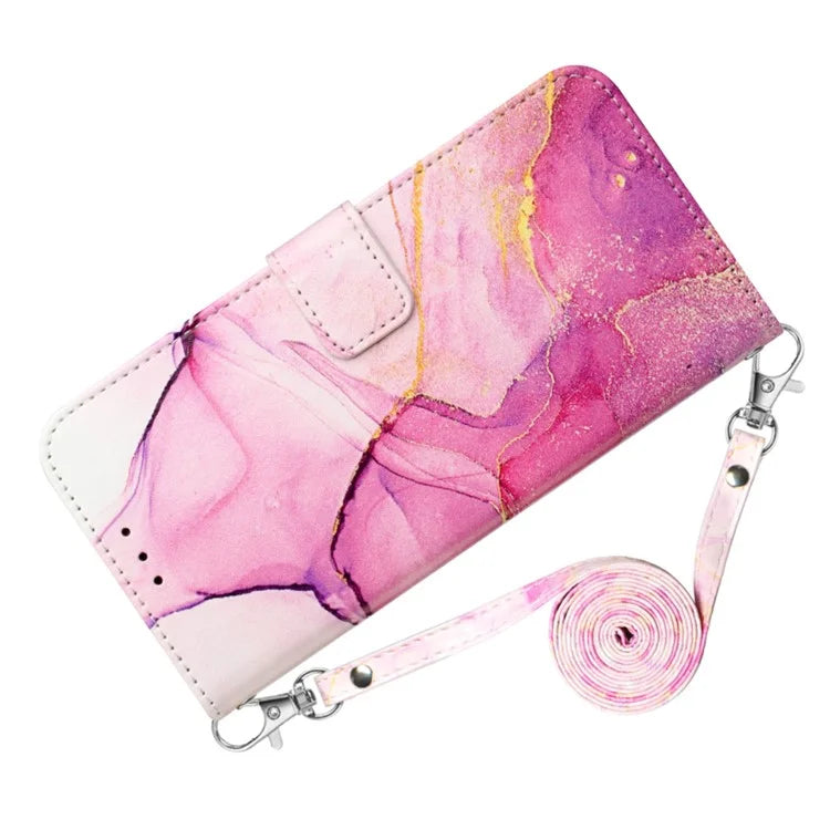 For Samsung Galaxy S24 Wallet Phone Case Marble Pattern Leather Flip Cover