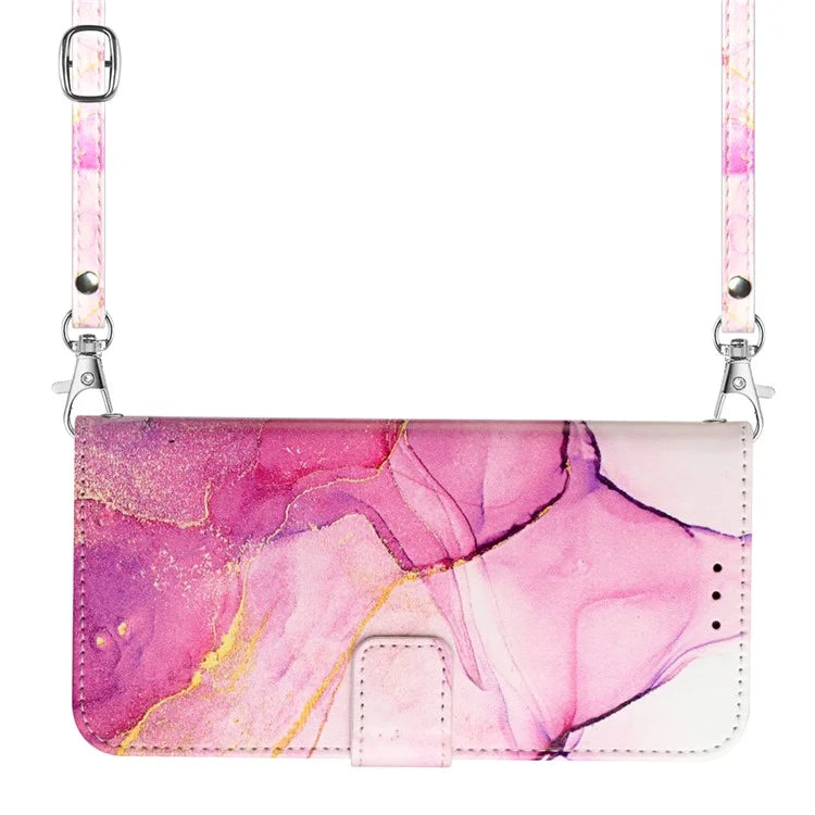 For Samsung Galaxy S24 Wallet Phone Case Marble Pattern Leather Flip Cover