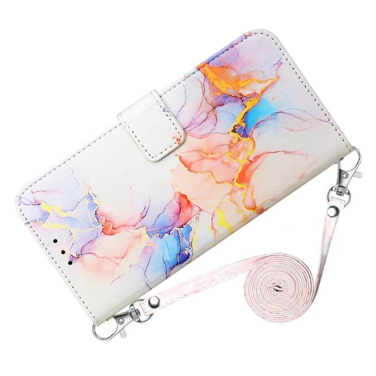 For Samsung Galaxy S24 Wallet Phone Case Marble Pattern Leather Flip Cover