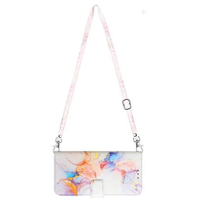 For Samsung Galaxy S24 Wallet Phone Case Marble Pattern Leather Flip Cover