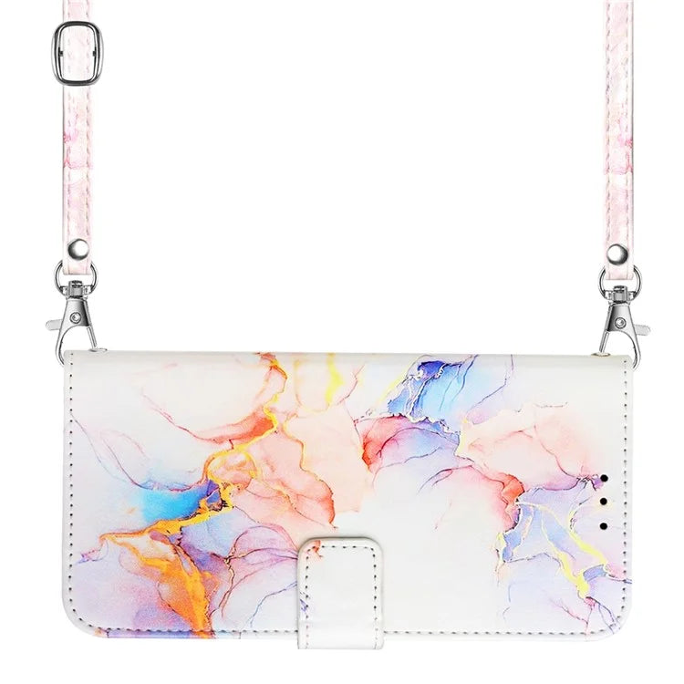 For Samsung Galaxy S24 Wallet Phone Case Marble Pattern Leather Flip Cover