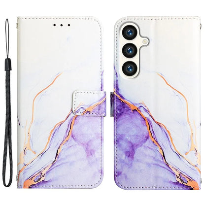 For Samsung Galaxy S24 Wallet Phone Case Marble Pattern Leather Flip Cover