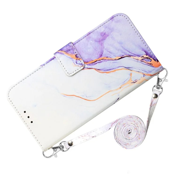 For Samsung Galaxy S24 Wallet Phone Case Marble Pattern Leather Flip Cover