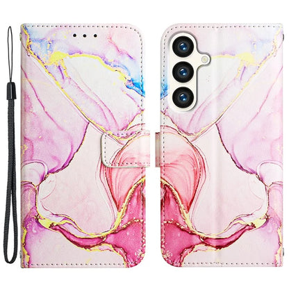 For Samsung Galaxy S24 Wallet Phone Case Marble Pattern Leather Flip Cover