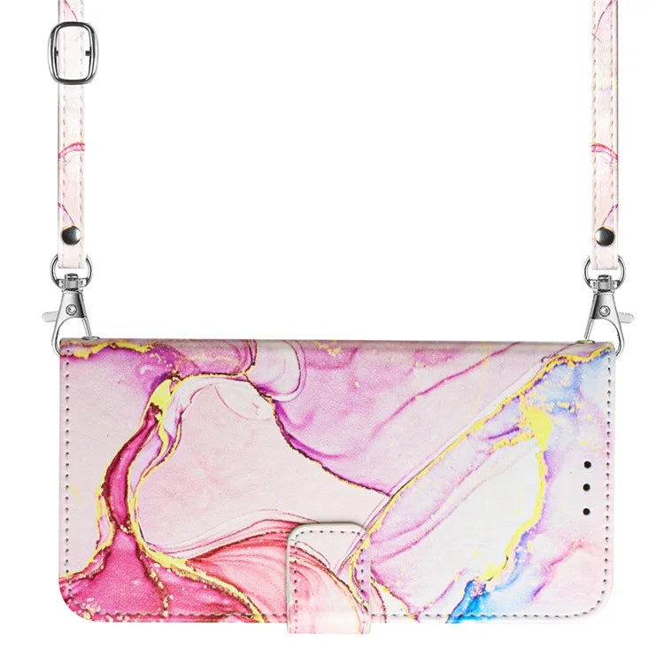 For Samsung Galaxy S24 Wallet Phone Case Marble Pattern Leather Flip Cover