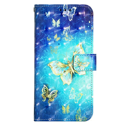 YB Pattern Printing Leather Series-2 For Motorola Moto G Play (2024) 4G Case Wallet Stand Flip Cover  Golden Butterflies