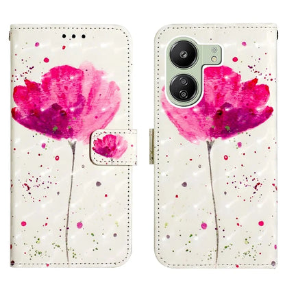 YB Pattern Printing Leather Series-2 For Xiaomi Redmi 13C 4G / Poco C65 4G Case Wallet Phone Cover