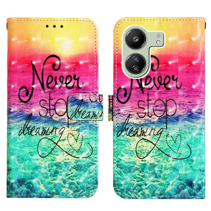 YB Pattern Printing Leather Series-2 For Xiaomi Redmi 13C 4G / Poco C65 4G Case Wallet Phone Cover