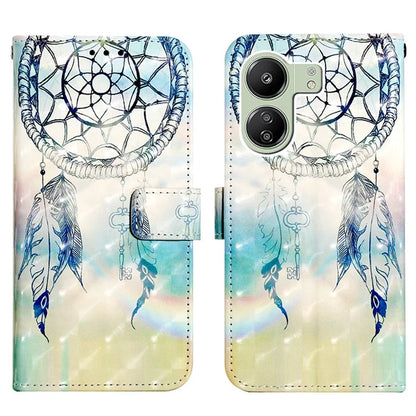 YB Pattern Printing Leather Series-2 For Xiaomi Redmi 13C 4G / Poco C65 4G Case Wallet Phone Cover