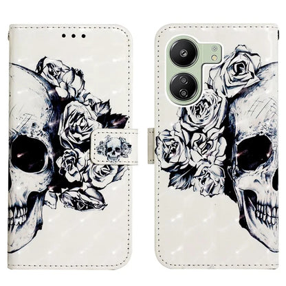 YB Pattern Printing Leather Series-2 For Xiaomi Redmi 13C 4G / Poco C65 4G Case Wallet Phone Cover