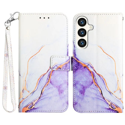 For Samsung Galaxy S24 Case Marble Pattern Leather Wallet Phone Cover