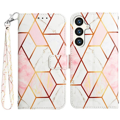 For Samsung Galaxy S24 Case Marble Pattern Leather Wallet Phone Cover