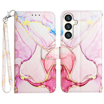 For Samsung Galaxy S24 Case Marble Pattern Leather Wallet Phone Cover