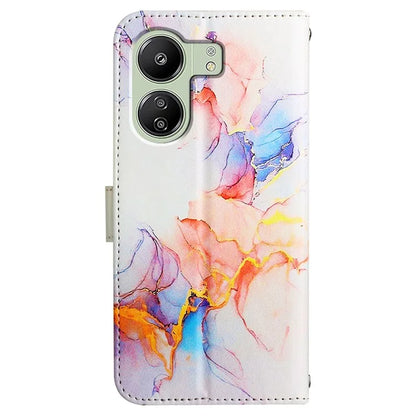 YB Pattern Printing Leather Series-5 For Xiaomi Redmi 13C 4G / Poco C65 4G Case Leather Wallet Phone Cover
