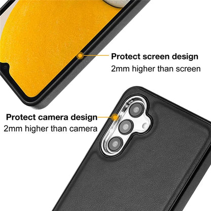 YB Leather Coating Series-6 For Samsung Galaxy A24 4G (162.1 x 77.6 x 8.3mm) Case Leather Coated TPU Fashion Phone Cover