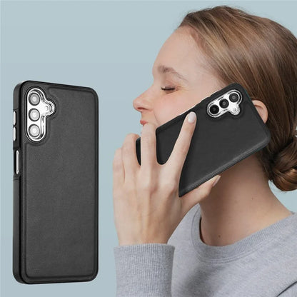 YB Leather Coating Series-6 For Samsung Galaxy A24 4G (162.1 x 77.6 x 8.3mm) Case Leather Coated TPU Fashion Phone Cover