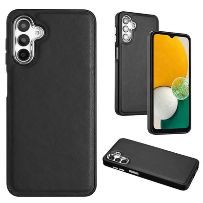 YB Leather Coating Series-6 For Samsung Galaxy A24 4G (162.1 x 77.6 x 8.3mm) Case Leather Coated TPU Fashion Phone Cover