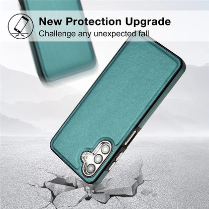 YB Leather Coating Series-6 For Samsung Galaxy A24 4G (162.1 x 77.6 x 8.3mm) Case Leather Coated TPU Fashion Phone Cover