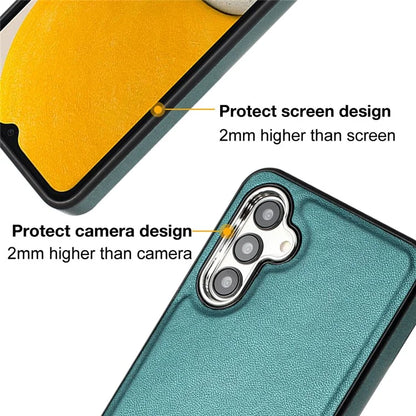 YB Leather Coating Series-6 For Samsung Galaxy A24 4G (162.1 x 77.6 x 8.3mm) Case Leather Coated TPU Fashion Phone Cover