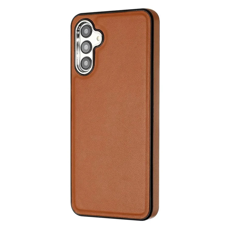 YB Leather Coating Series-6 For Samsung Galaxy A24 4G (162.1 x 77.6 x 8.3mm) Case Leather Coated TPU Fashion Phone Cover