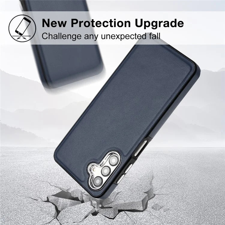 YB Leather Coating Series-6 For Samsung Galaxy A24 4G (162.1 x 77.6 x 8.3mm) Case Leather Coated TPU Fashion Phone Cover