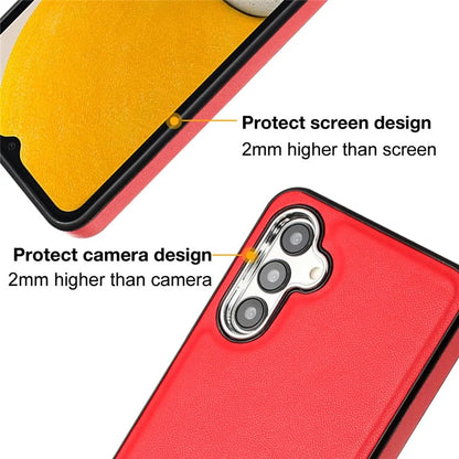 YB Leather Coating Series-6 For Samsung Galaxy A24 4G (162.1 x 77.6 x 8.3mm) Case Leather Coated TPU Fashion Phone Cover
