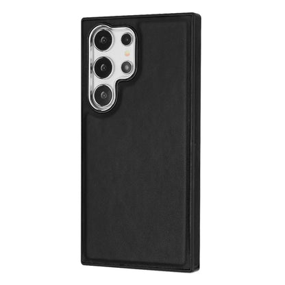 YB Leather Coating Series-6 For Samsung Galaxy S24 Ultra Case Drop-proof Leather+TPU Protective Back Shell